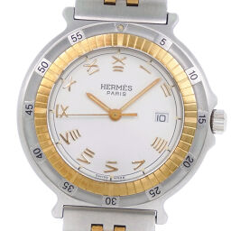 HERMES爱马仕尼莫船长不锈钢金石英指针式显示中性白色表盘手表 [二手] A-Rank