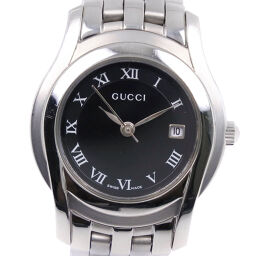 GUCCI Gucci 5500L Stainless Steel Quartz Ladies Black Dial Watch [Used]