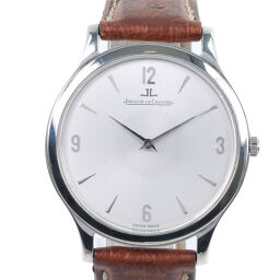 JAEGER-LECOULTRE Jaeger-LeCoultre Ultra Slim 145.8.79 Stainless Steel x Leather Brown Manual Winding Men's Silver Dial Watch [Used]