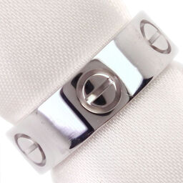 CARTIER Cartier Love Ring K18 White Gold No. 7.5 Ladies Ring / Ring [Used] A-Rank