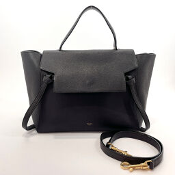 CELINE Celine Handbag 176103 ACE 18DT Belt Bag Leather Black [Used] Ladies