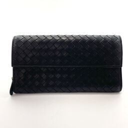 BOTTEGAVENETA Bottega Veneta long wallet 150509 intrecciato leather black [used] men's
