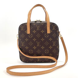 LOUIS VUITTON Louis Vuitton Handbag M47500 Spontini Monogram Canvas Brown [Used] Ladies