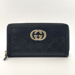 GUCCI Gucci wallet 291132 interlocking leather black [used] unisex