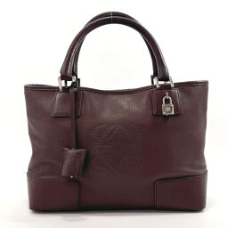 LOEWE Loewe Handbag Anagram Leather Brown [Used] Ladies