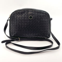 BOTTEGAVENETA Bottega Veneta Shoulder Bag Intrecciato Leather Black [Used] Ladies