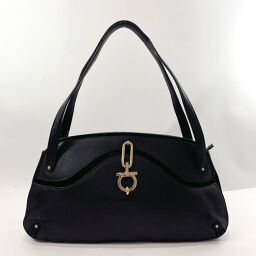 Salvatore Ferragamo Salvatore Ferragamo Handbag BK-21 Suede / Leather Black [Used] Ladies