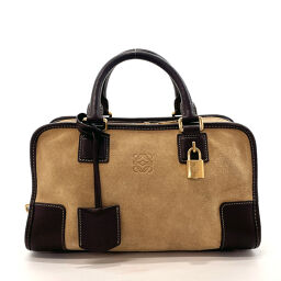 LOEWE Loewe Handbag Amazona 28 Suede / Leather Beige [Used] Ladies