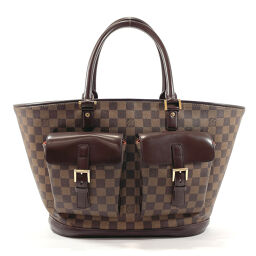 LOUIS VUITTON Louis Vuitton Tote Bag N51120 Manosque GM Damier Canvas Brown [Used] Ladies