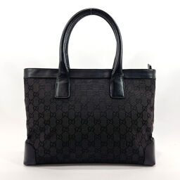 GUCCI Gucci Handbag 02 ・ 1119 GG Canvas / Leather Black [Used] Ladies