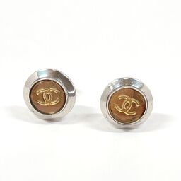 CHANEL Chanel Earrings Round Coco Mark Metal Silver 99 A Engraved [Used] Ladies