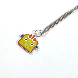 PRADA Prada Necklace 1JC393 Robot Charm Silver 925 Yellow Yellow [Used] Unisex
