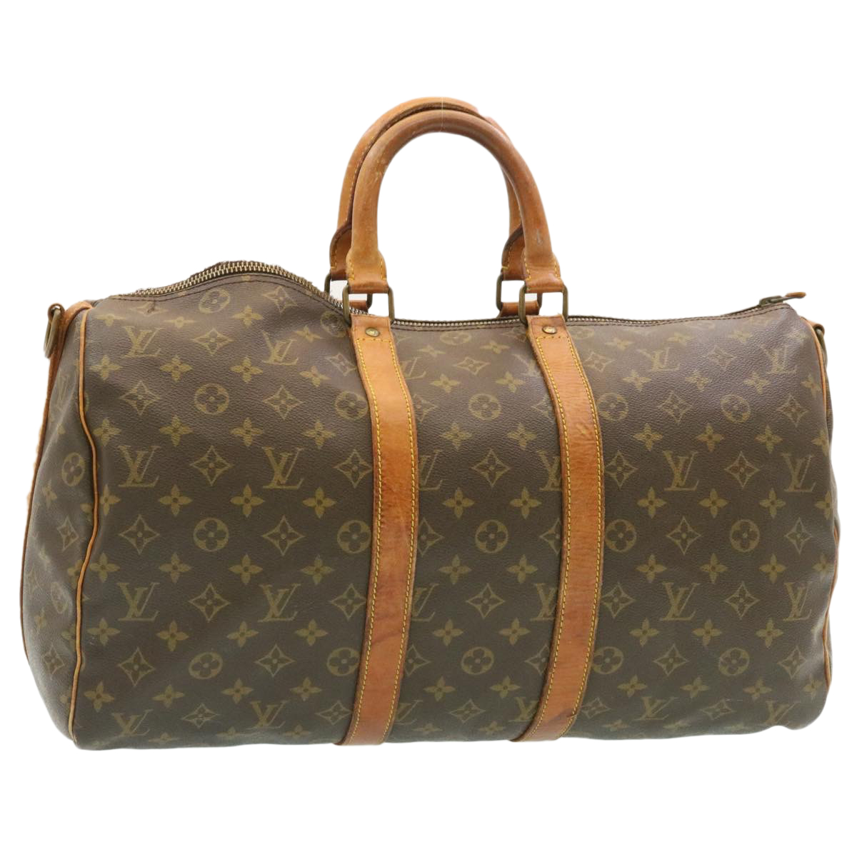 Used Brown Louis Vuitton Monogram Keepall Bandouliere 45 Model