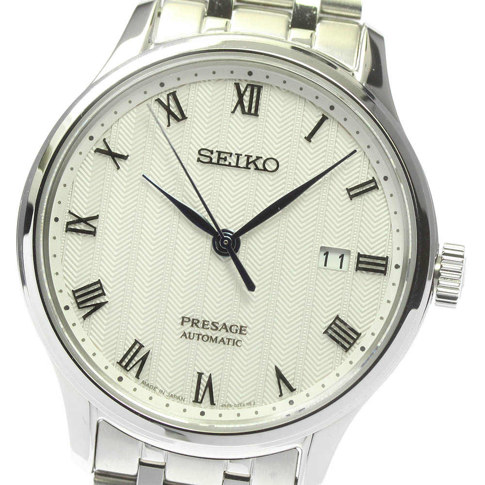 ☆美品☆ 【SEIKO】セイコー プレザージュ SARY097/4R35-02S0 デイト 自動巻き メンズ【中古】 - SMASELL(スマセル)公式通販/サスティナブルアウトレットモール スマセル ☆美品☆ 【SEIKO】セイコー プレザージュ SARY097/4R35-02S0 デイト 自動巻き メンズ【中古】 - SMASELL(スマセル)公式通販/サスティナブルアウトレットモール スマセル