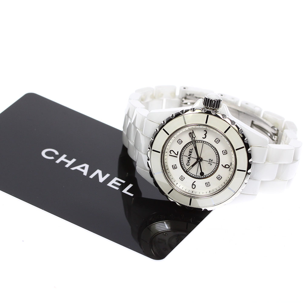 シルバー金具-CHANEL(シャネル) 腕時計□美品 J12 H2422 レディース 8P