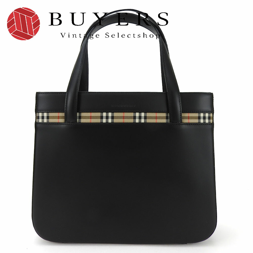 中古】 バーバリー ハンドバッグ カーフ キャンバス ブラック ノバチェック レディース 女性 BURBERRY｜BURBERRY バーバリー ｜店舗買取｜バッグ＞ハンドバッグ｜USEDのアパレル通販サイト - SMASELL（スマセル）