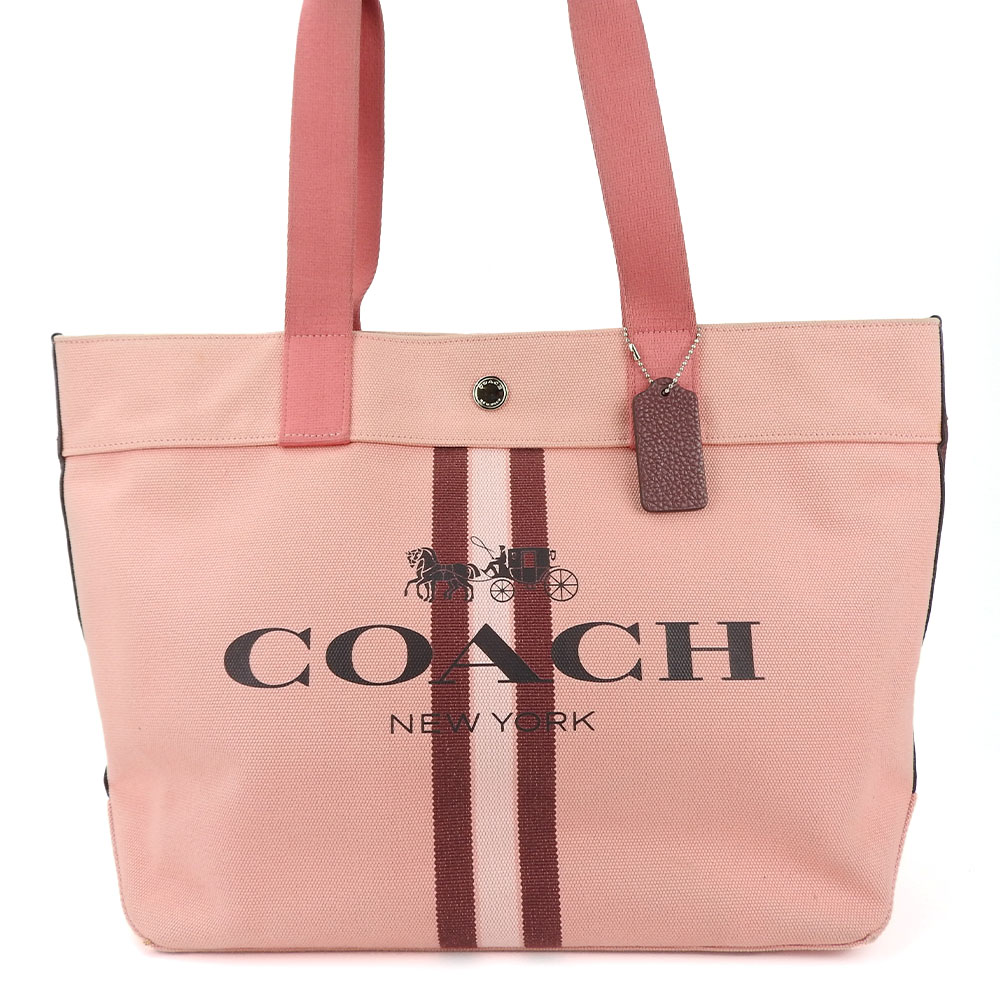 【中古】 コーチ トートバッグ 391 キャンバス ピンク ボルドー ロゴ レディース 女性 COACH｜COACH コーチ｜店舗買取｜バッグ＞ トートバッグ｜USEDのアパレル通販サイト - SMASELL（スマセル）