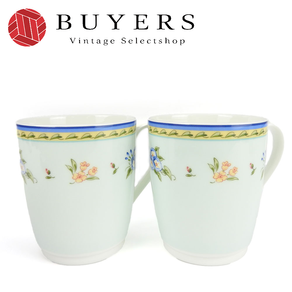中古】 ティファニー コーヒーカップ ペア ボーンチャイナ エブリデイ  
