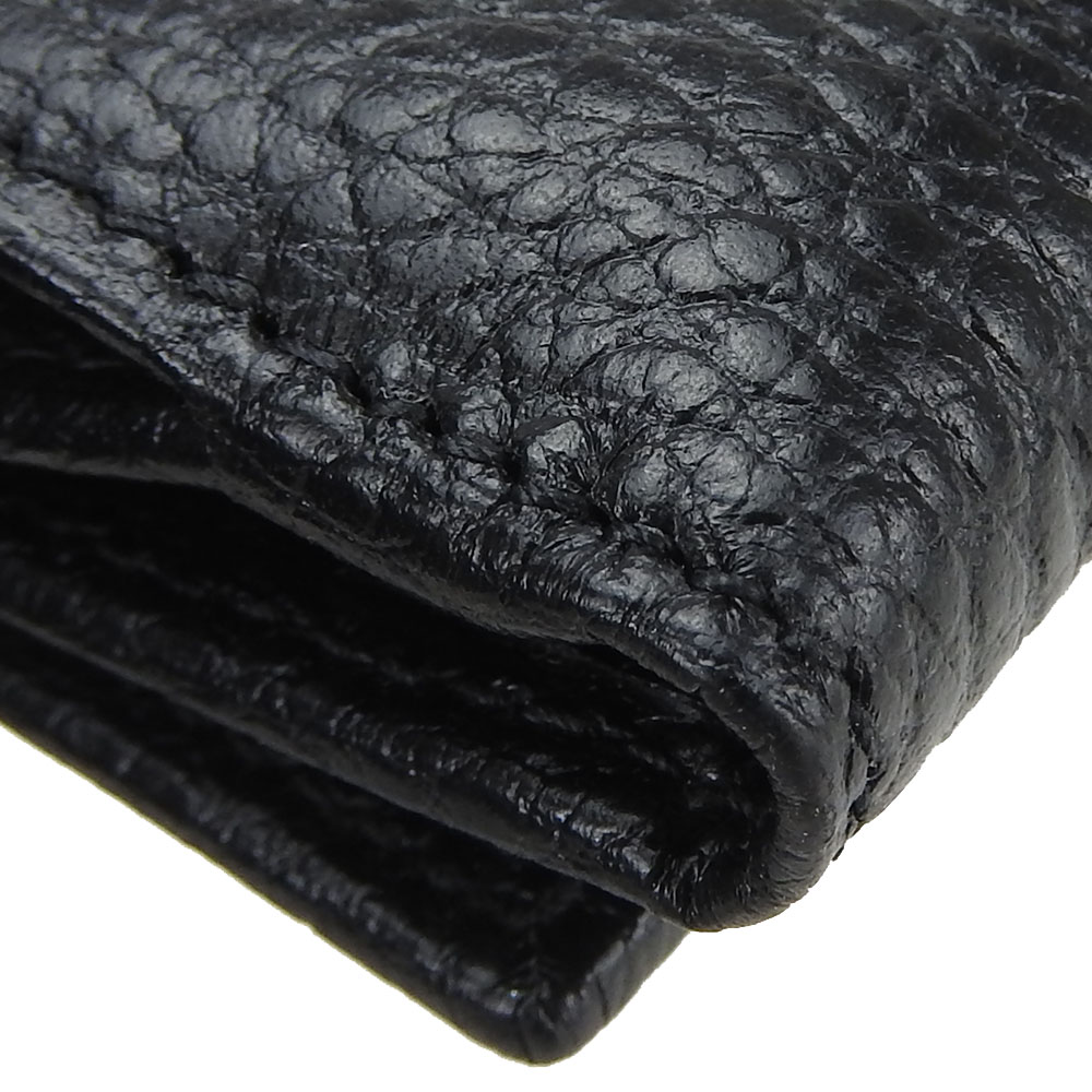 GUCCIグッチ革レザー黒三つ折財布ウォレット