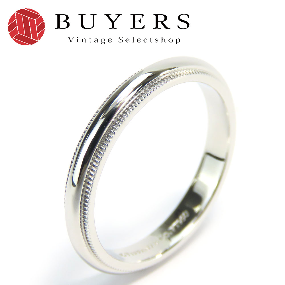 中古】 ティファニー リング・指輪 ミルグレイン 約5.2g Pt950プラチナ  