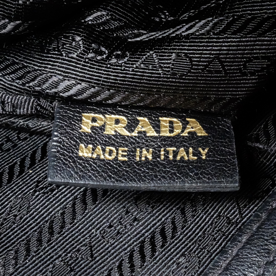 PRADA Nylon drawstring Tote Bag with jacquard black logo | eBay