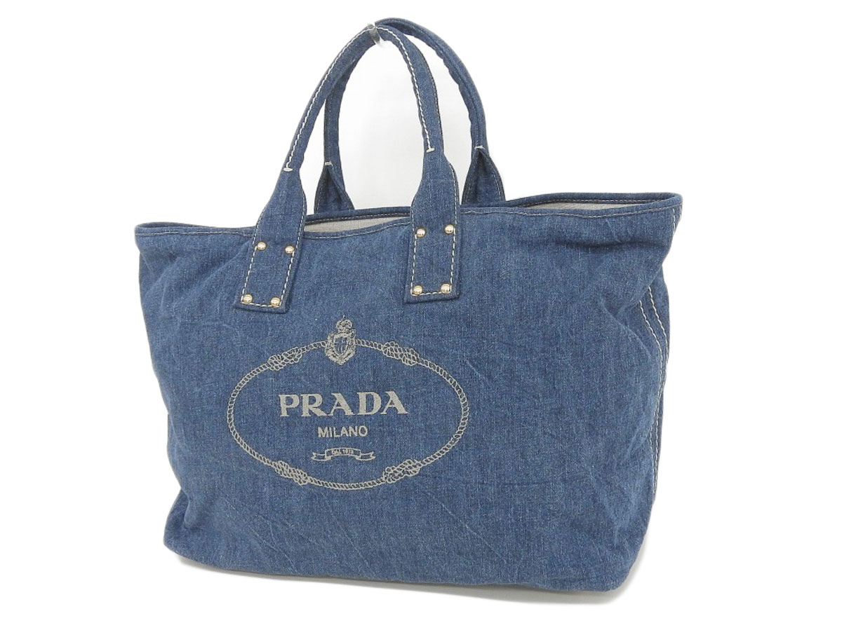 prada denim shoulder bag