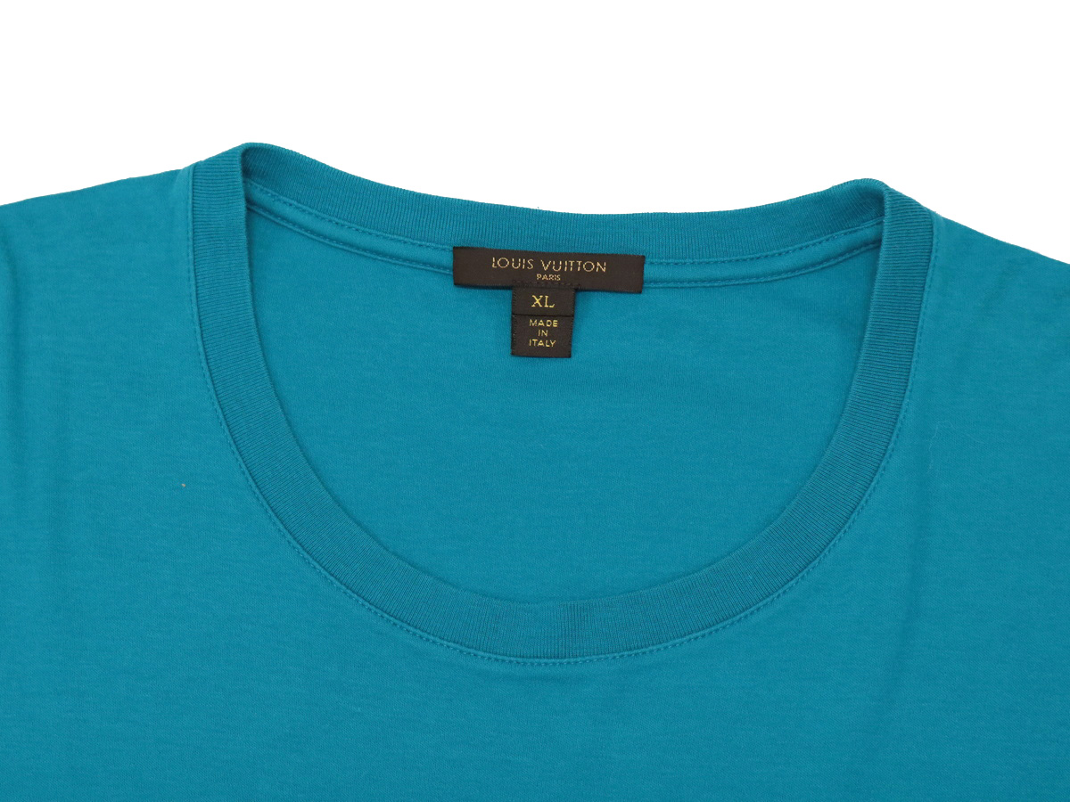 LOUIS VUITTON Men&#39;s short sleeve T-shirt cotton blue blue XL | eBay