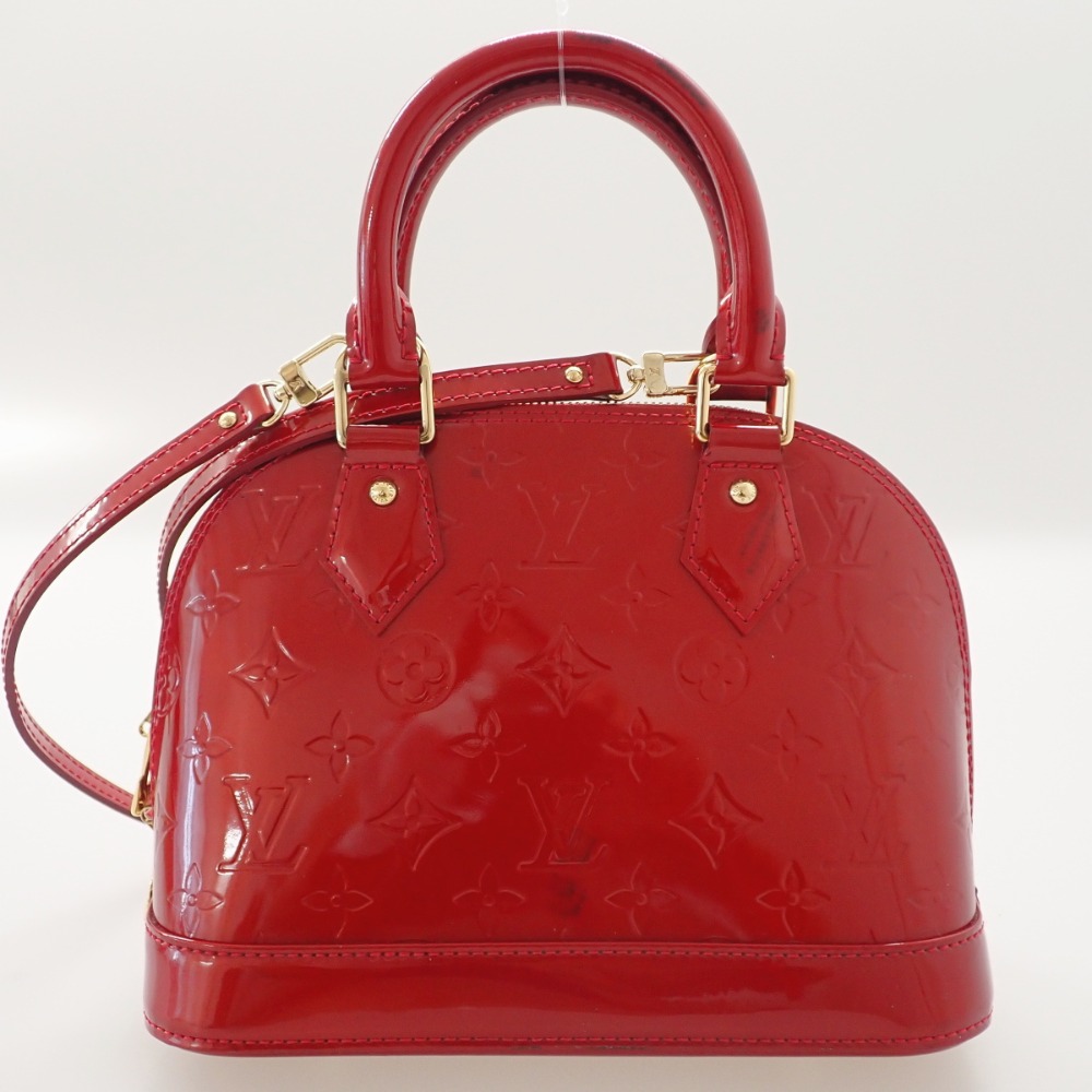 LOUIS VUITTON Vernis Alma BB M91606 Shoulder Bag Gold Hardware red | eBay