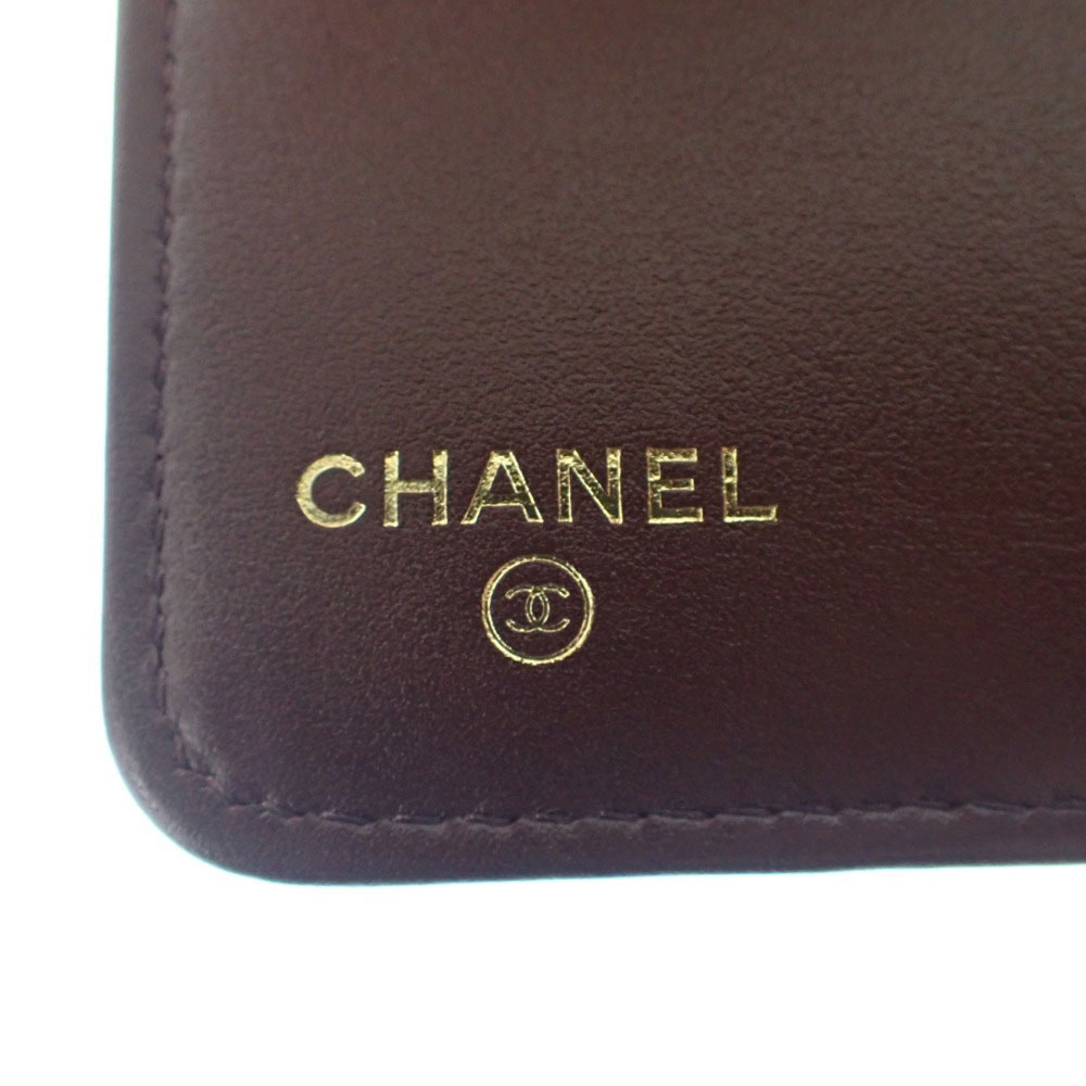 CHANEL 6 hole ring Notebook cover Caviar skin Black | eBay