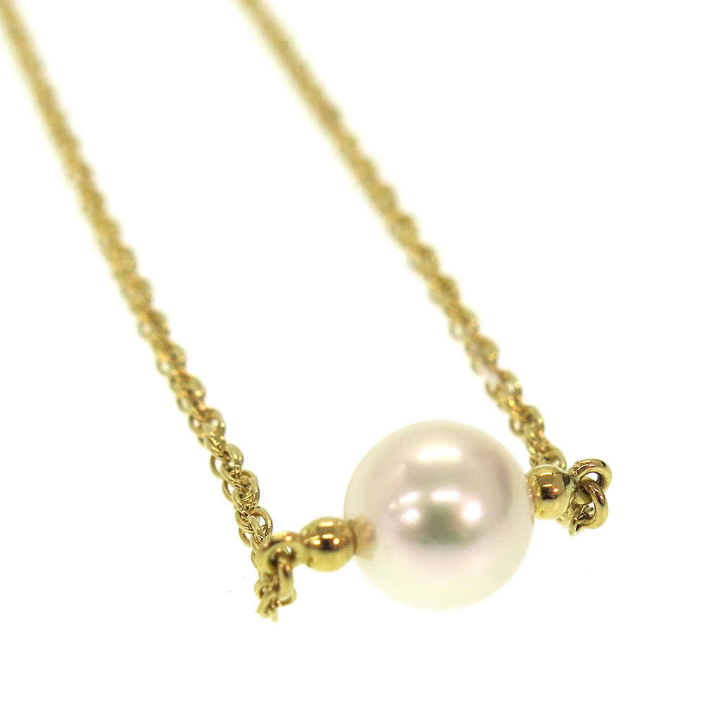 MIKIMOTO＞ 750(WG) パール ブローチ 8.1mm+