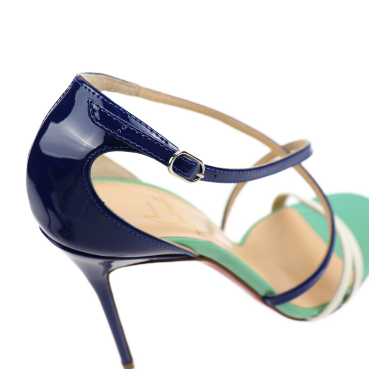 light blue louboutin heels
