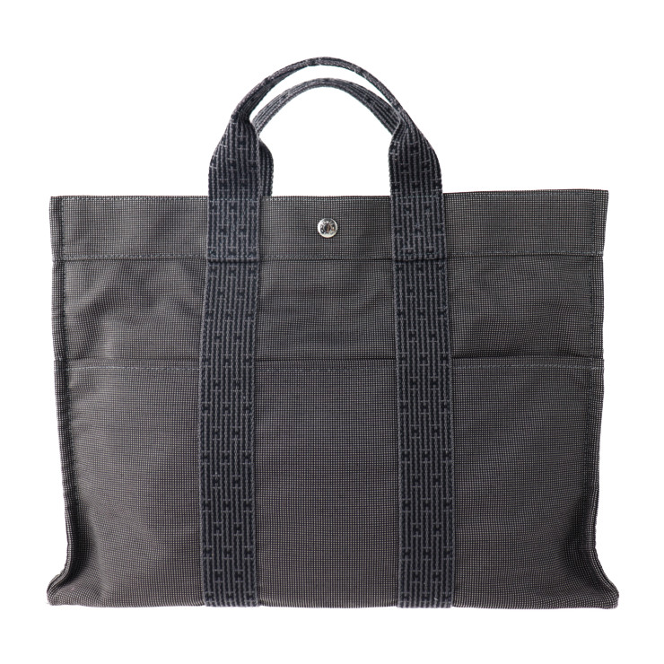 gray canvas tote bag