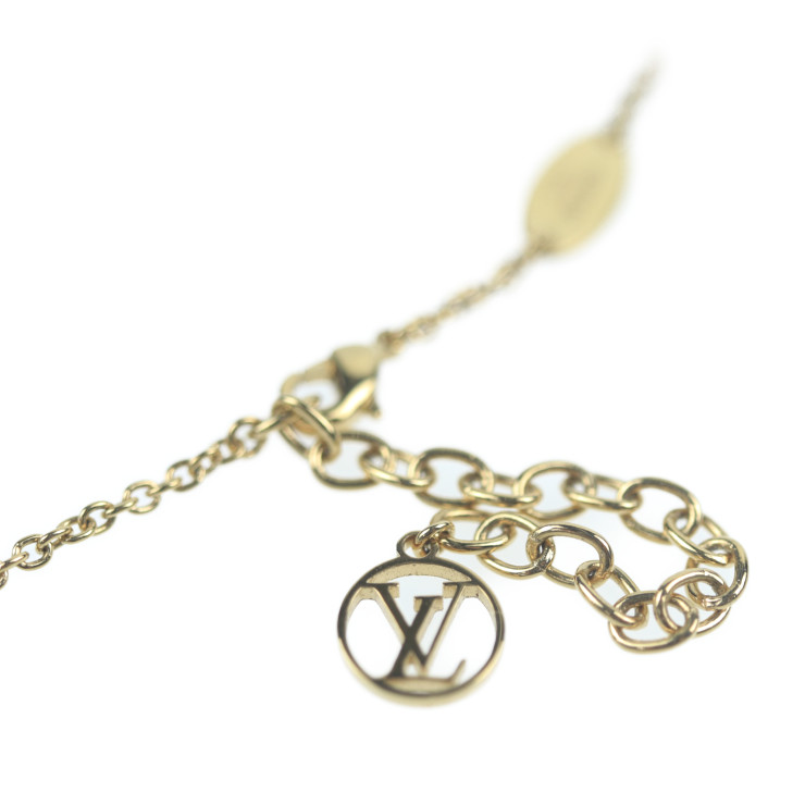 LOUIS VUITTON Necklace M68358 metal Fake pearl gold | eBay