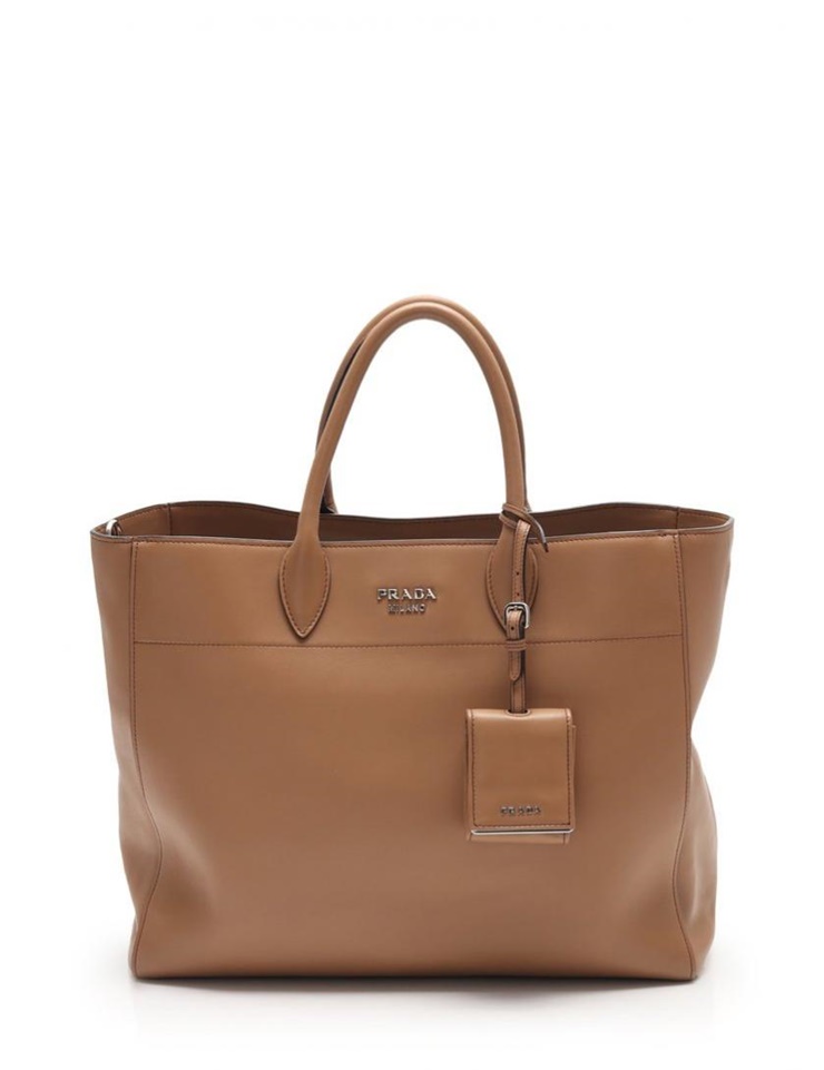 PRADA Tote Bag 1BG041 leather Beige | eBay