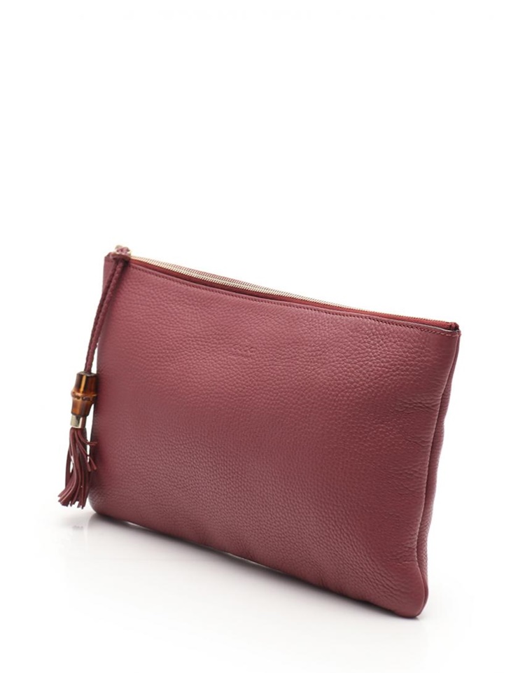 GUCCI Clutch bag 376858 leather Bordeaux | eBay