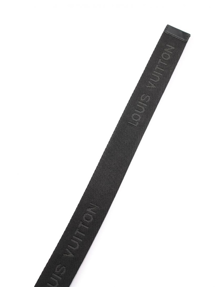 LOUIS VUITTON belt M9801 canvas Black SilverHardware Size90/36 | eBay