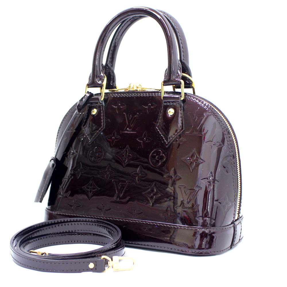 louis vuitton black vernis alma monogram bags handbags