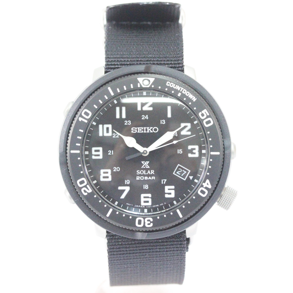 seiko prospex analog stainless steel solar powered watch