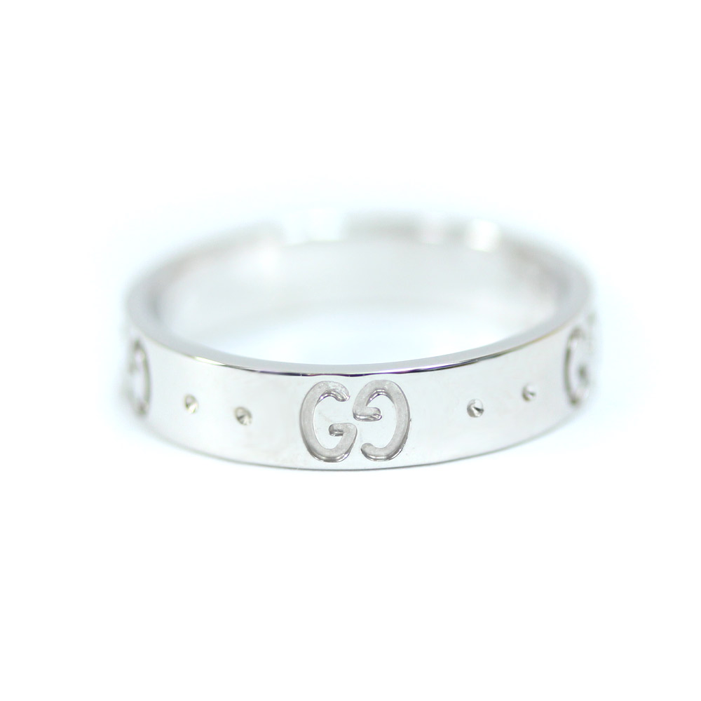 GUCCI GG Icon Ring Ring K18 white gold 9.5(JP Size) Women eBay