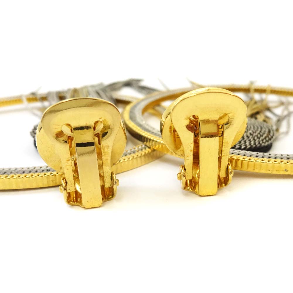 versace earrings black and gold