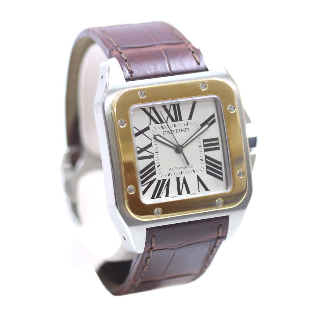 Cartier W20072X7 Santos 100 Watches Silver/gold K18 Gold/Stainless ...