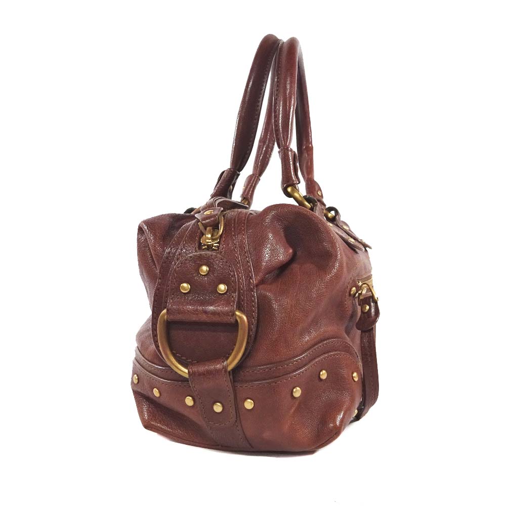 Bally with logo Mini Boston Bag Handbag leather Women | eBay