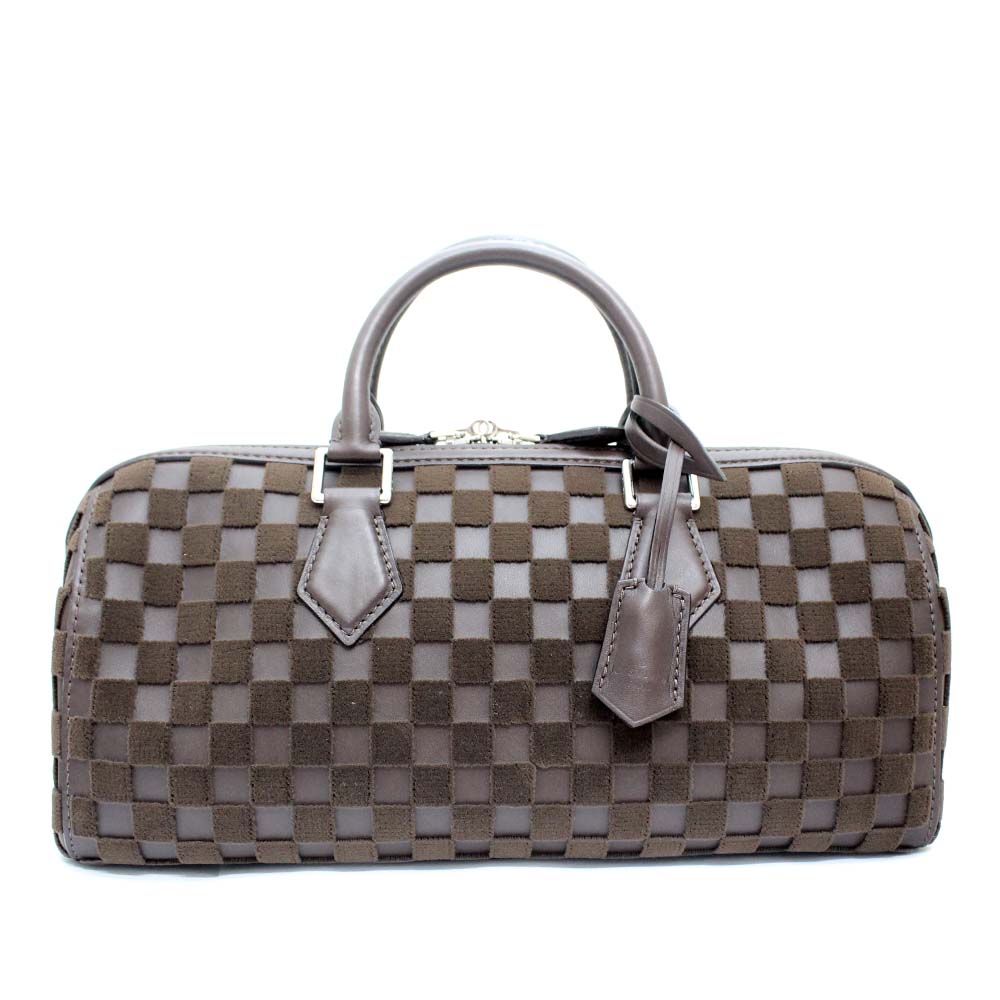 Louis Vuitton M48913 Speedy Cubic EW Damier Mini Boston Handbag Brown leathe... | eBay
