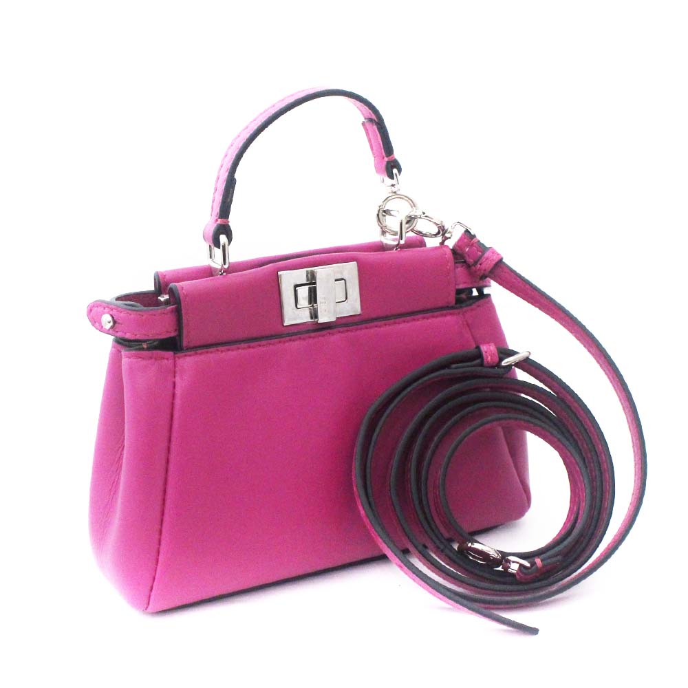 Fendi 8M0355 Micro Peek-A-boo Mini Bag 2way handbag Shoulder Bag ...