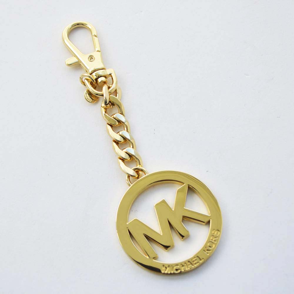 Details About Michael Kors Mk Logo Design Bag Charm Key Ring Metal Uni