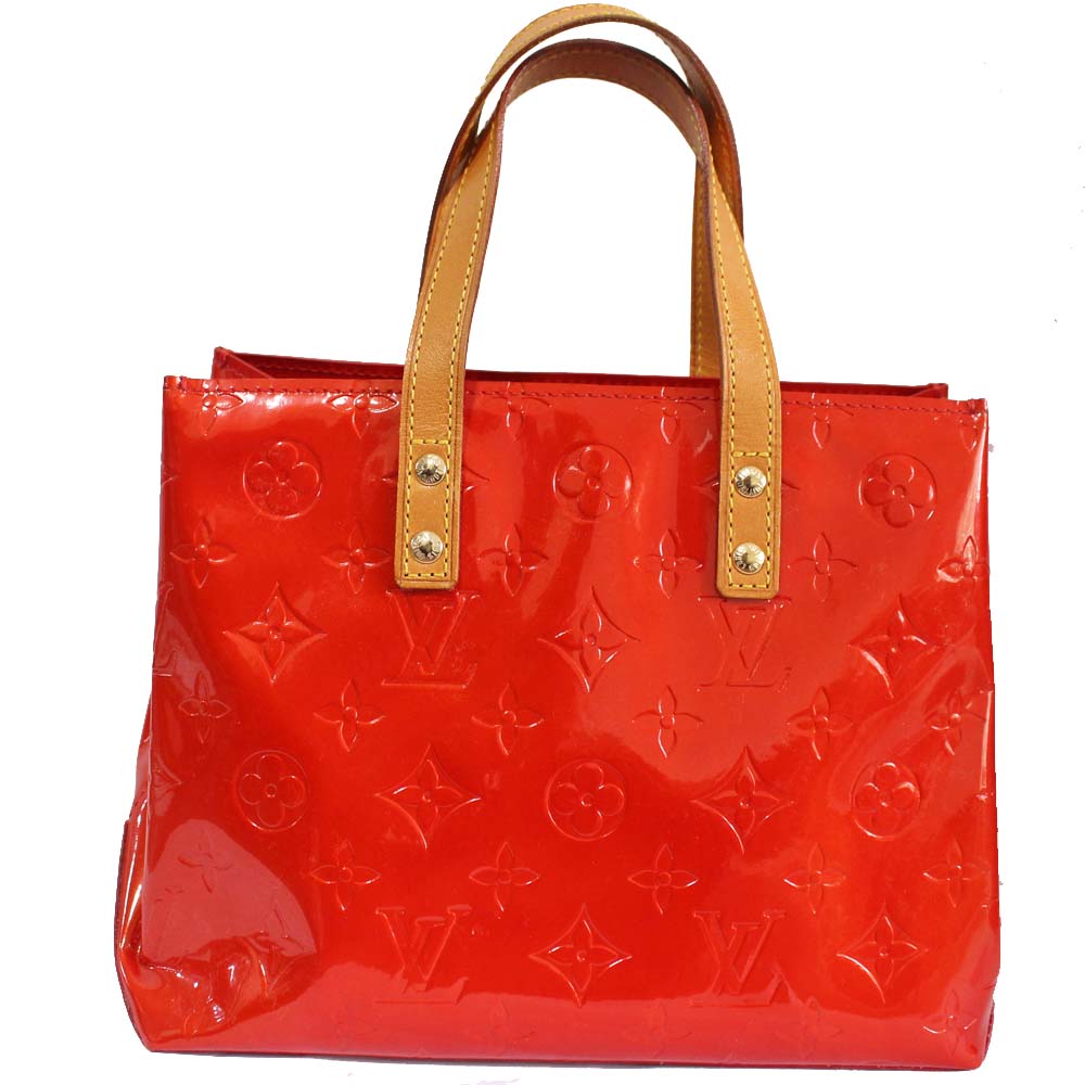 Louis Vuitton M91088 Lead PM Vernis Handbag Tote Bag Red Monogram Vernis Women | eBay