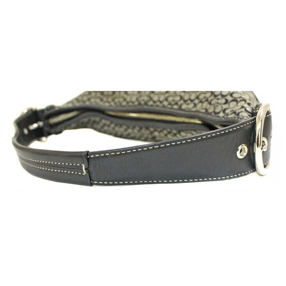 Coach 6351 Mini signature one belt Handbag gray canvas/leather Women | eBay