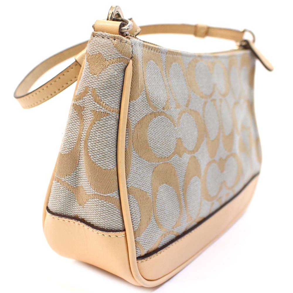 Coach 6094 Signature Accessory pouch Shoulder Bag canvas/leather Women