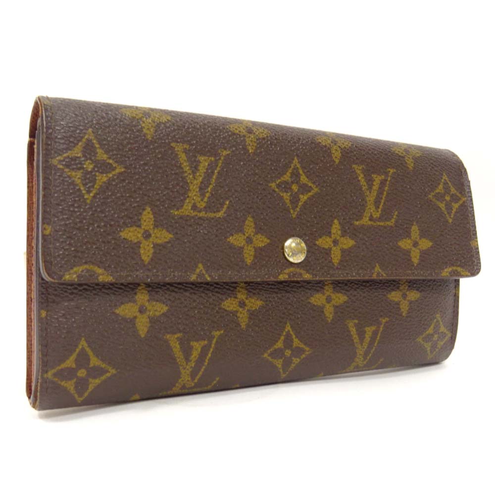 Louis Vuitton M61734 Monogram Portefeiulle Sarah purse Brown Monogram ...