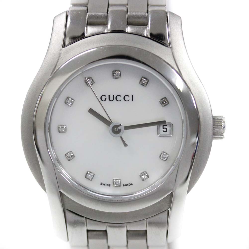 GUCCI YA055501 5500L 11P Diamond Watches Stainless Steel/diamond Women ...